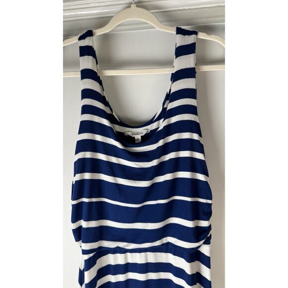 ATHLETA Blue White Maxi Long Stretch Soft Dress Size Large - Picture 3 of 5